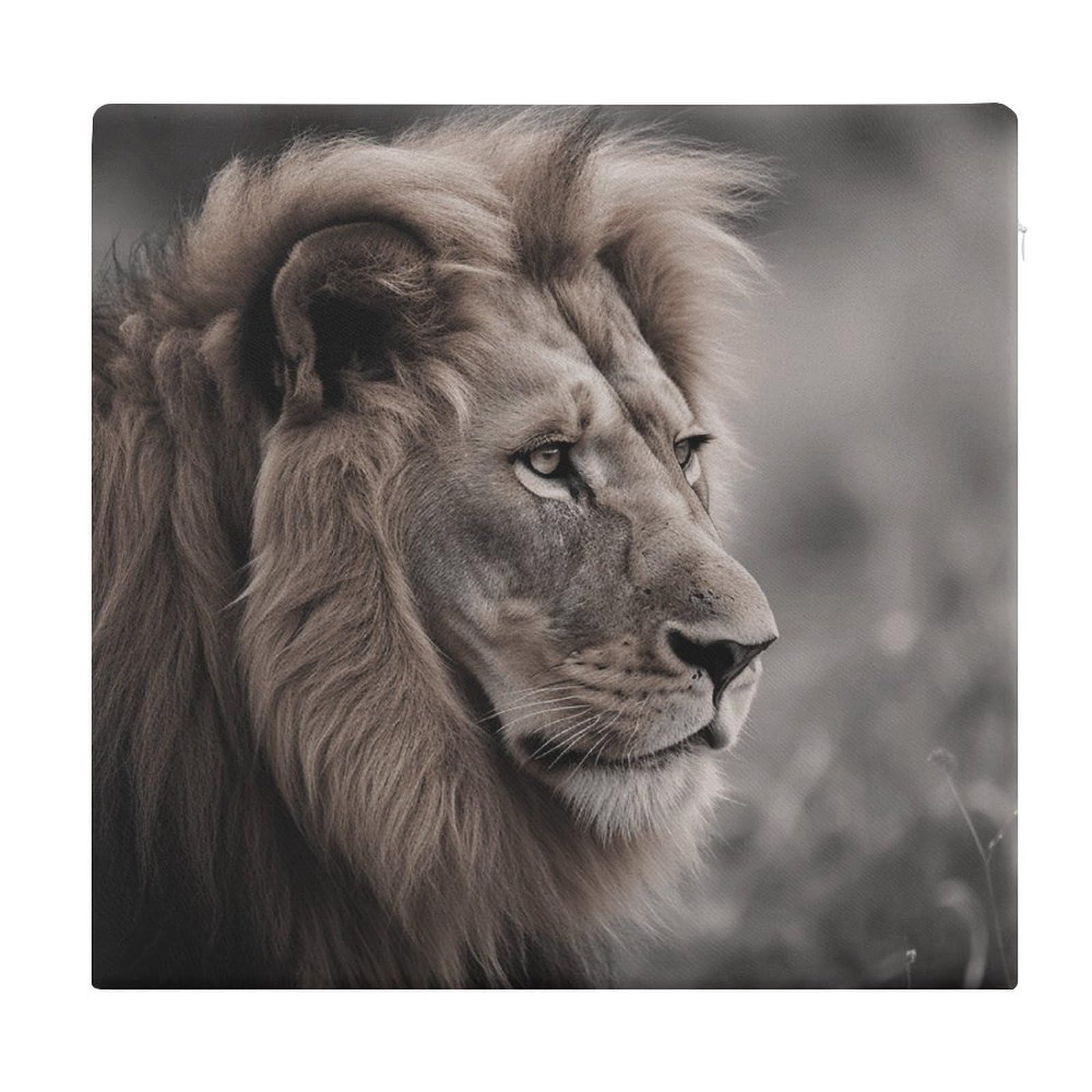 FekiLoot Wildlife Lion Seat Cushion Square Outdoor Cushion Memory Foam Cushion Non-Slip Comfortable Meditation Cushion for Kitchen Dining Office Chairs 15x13.8
