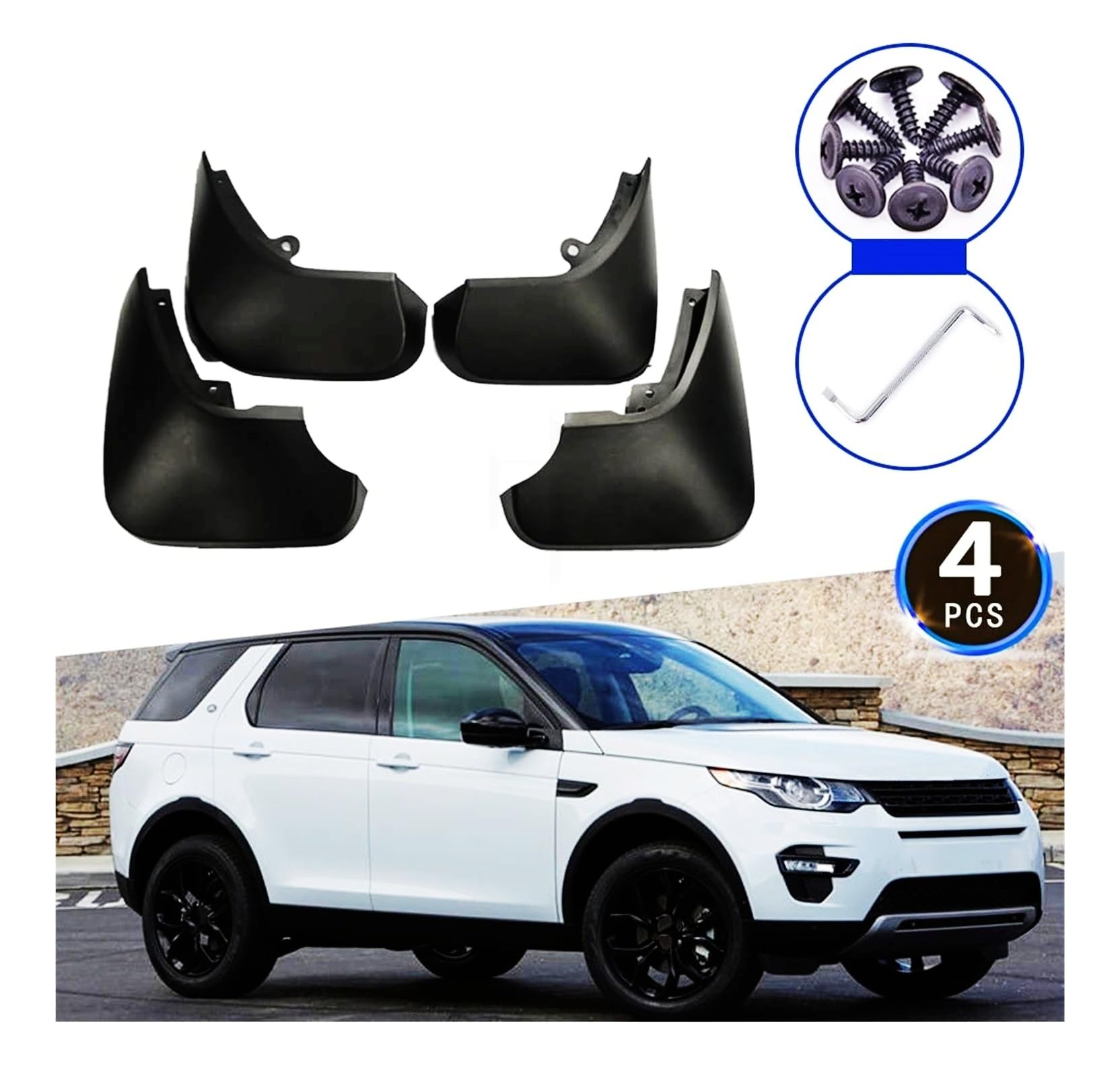 Guardabarros Delanteros y Traseros para Land para Rover para Discovery Sport L550 2015-2019 Guardabarros Delanteros Coche