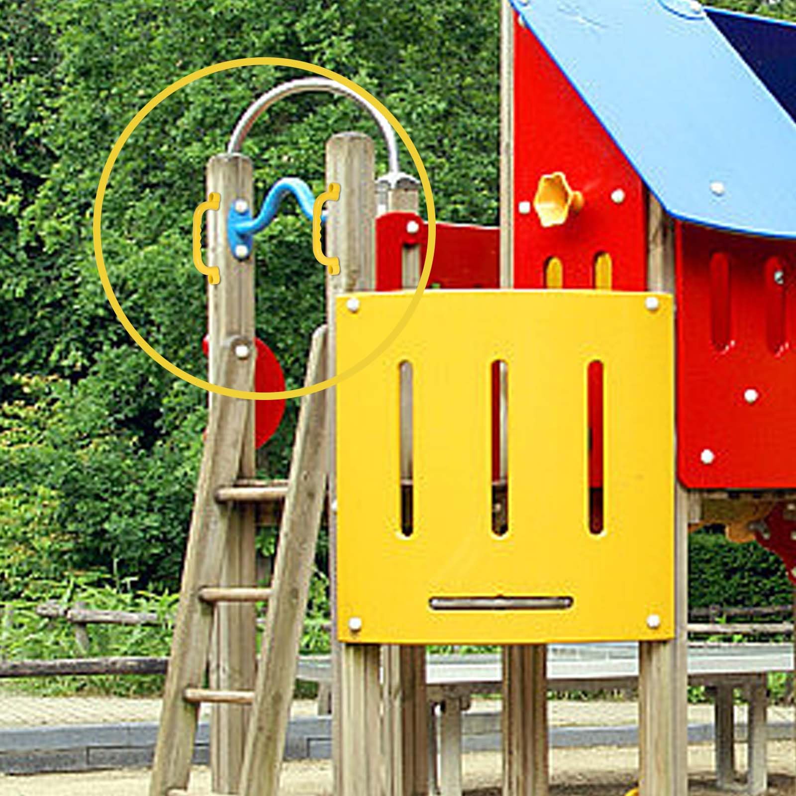 Set 2 Maniglie Di Sicurezza Per Giochi Da Esterno | Antiscivolo Per Arrampicata | Facili Da Montare Per Bambini 3+