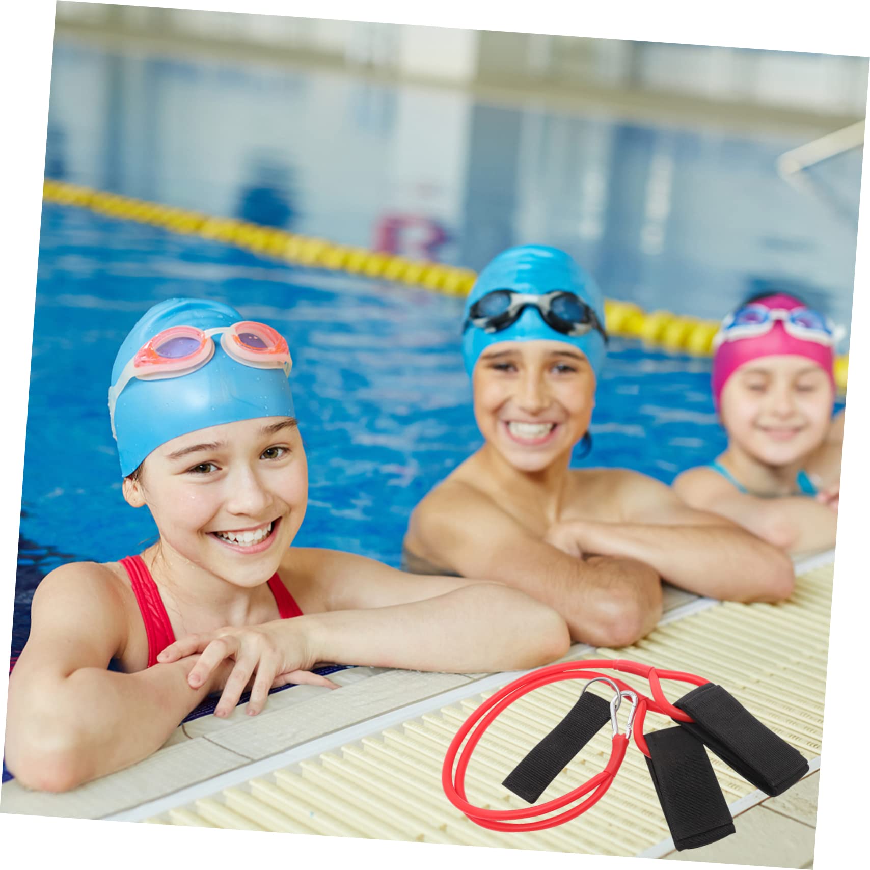 Parliky Swim Training Belt Swimming Resistance Band Water Aerobics Belt Exercise Band Adults