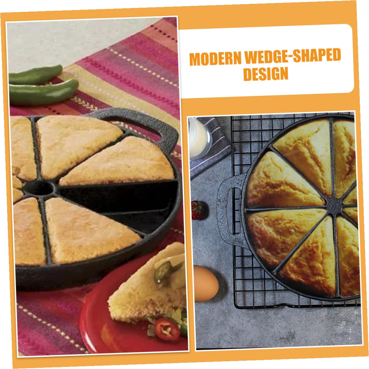 Gusseiserne Runde Brotform mit 8 Kanten und Sicheren Doppelgriffen Vielseitig für Herd und Backofen in Moderner Küche Robuste Backform für Maisbrot und Kuchen