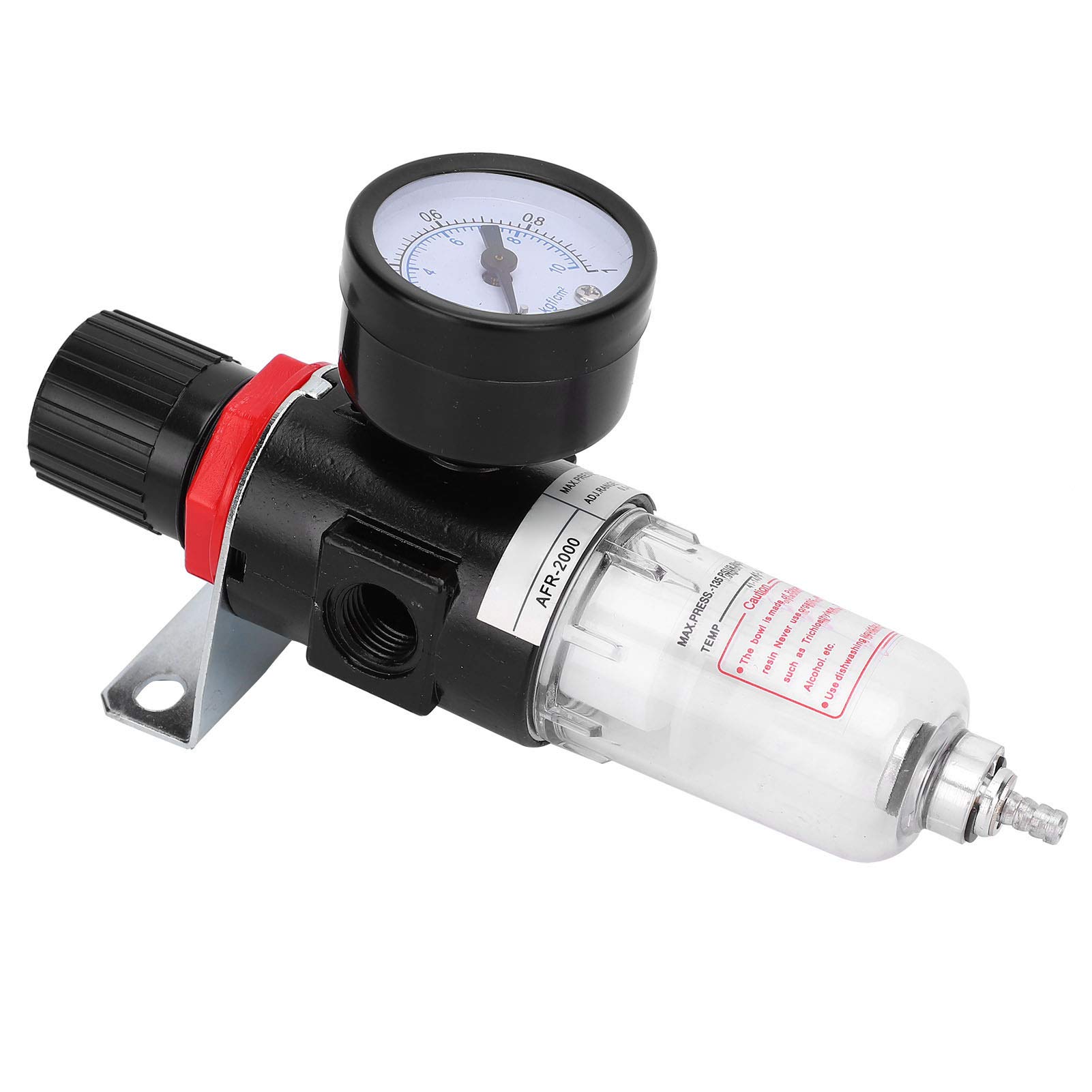 BSP1 / 4-calowy regulator filtra sprężonego powietrza, filtr sprężarki powietrza z pułapką wodną ze wspornikiem 0-10 bar, manometr regulatora ciśnienia filtra powietrza