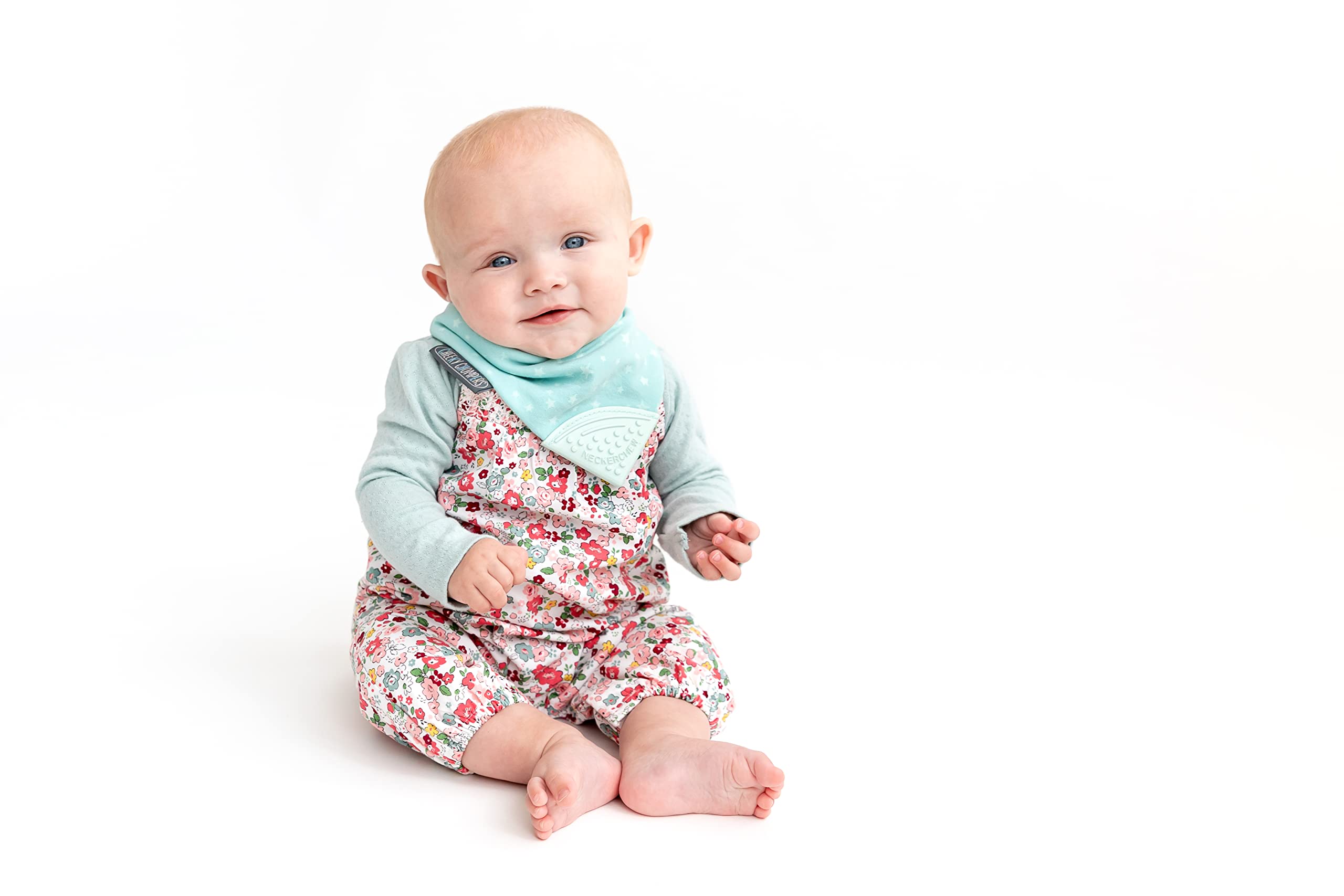 Cheeky Chompers Bavoir Bandana Vert Sauge Étoiles Blanches Taille Unique Enfant