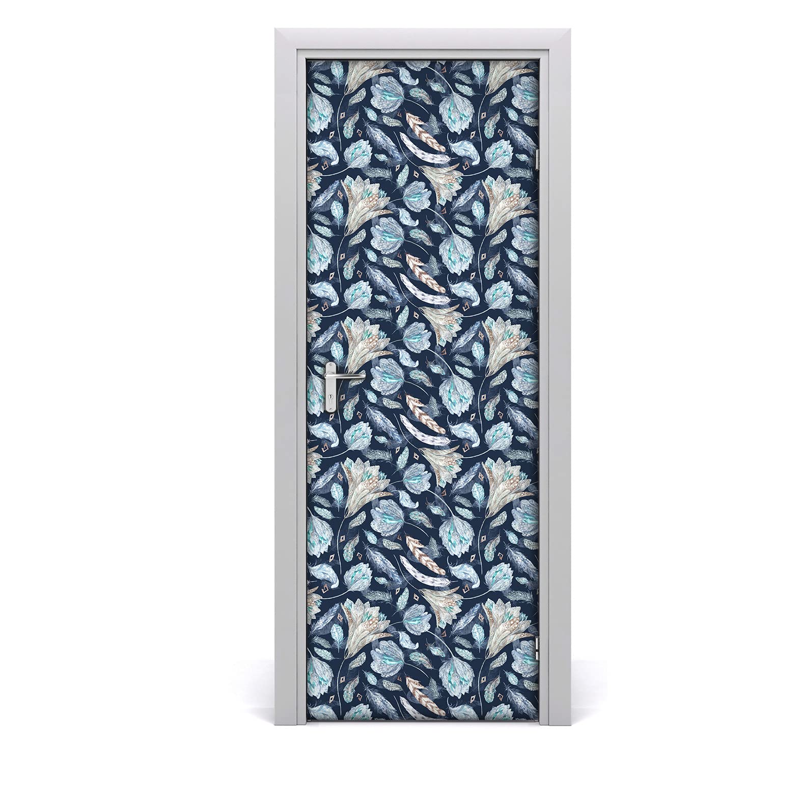 Papier peint de porte imperméable Magic-Stick au design Boho chic texturé