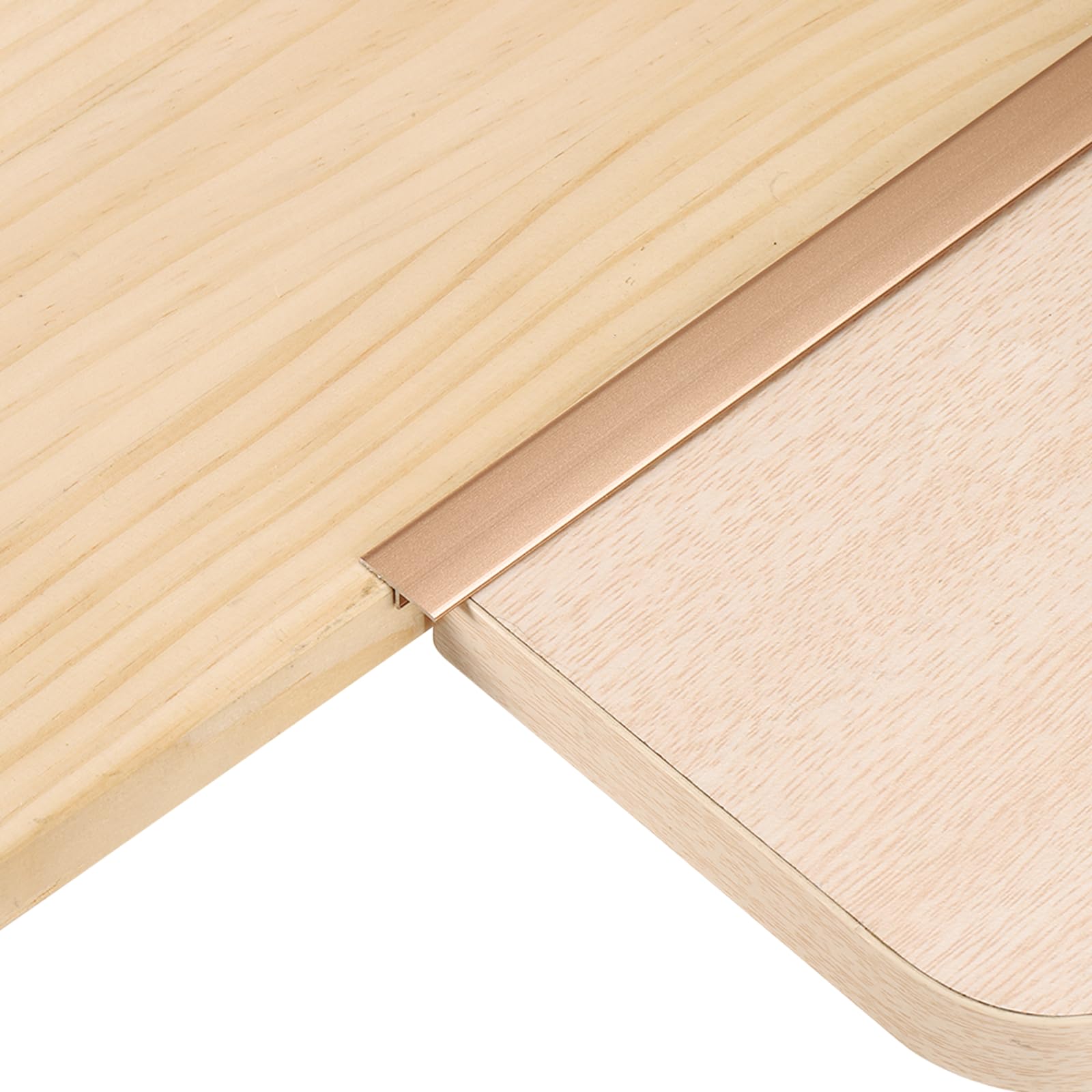 sourcing map 4Pcs 2.9ft x 0.59" T Molding Floor Transition Strips, Aluminium Alloy Vinyl Flooring Gap Trim for Joining Laminate Planks Tiles Floor Gaps, Rose Gold โ image 1