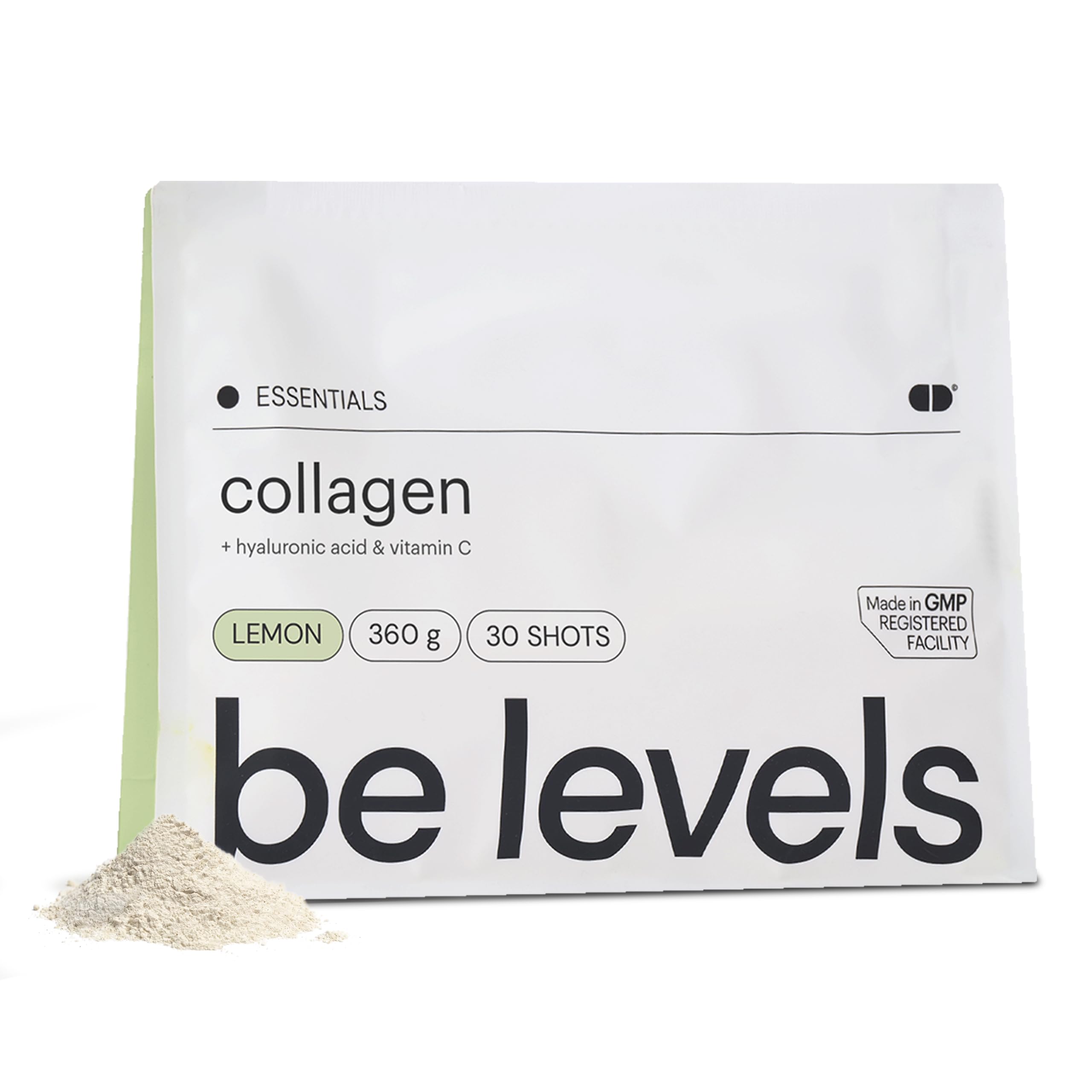 Collagene Idrolizzato Acido Ialuronico Vitamina C 360g be levels | Con peptidi di collagene Colpropur D®. Senza glutine e lattosio. Facile da sciogliere. 1 dose al giorno.