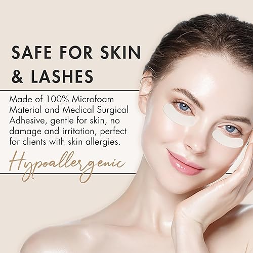 Miniatura 4 de Embagol Almohadillas de espuma para extensiones de pestañas, precortadas, 100 unidades, cinta de espuma médica debajo de los ojos, suministros de