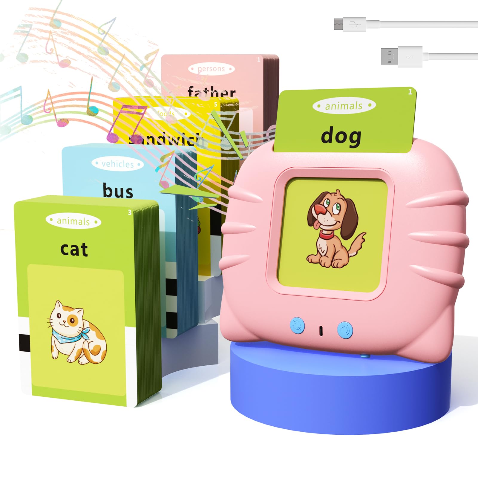 Talking Flash Cards For Toddlers 112 Cards Montessori Leaning Device talking-flash-cards-for-toddlers-112-cards-montessori-leaning-device