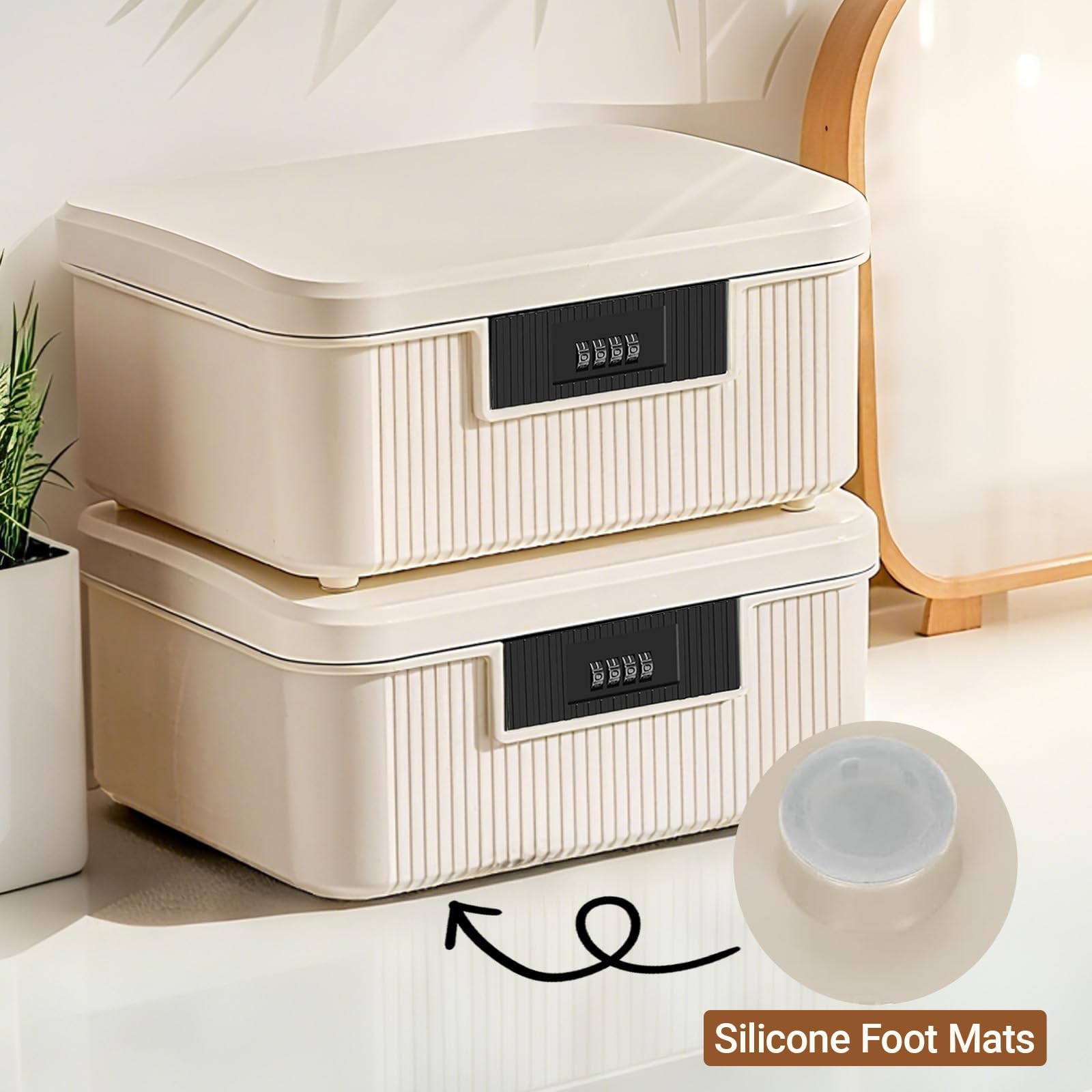 scatola con 2 livelli con serratura, scatola per medicinali in ABS, contenitore per medicinali, 26,2 x 22 x 12,1 cm, organizer multifunzionale per medicinali, scatola per farmacia