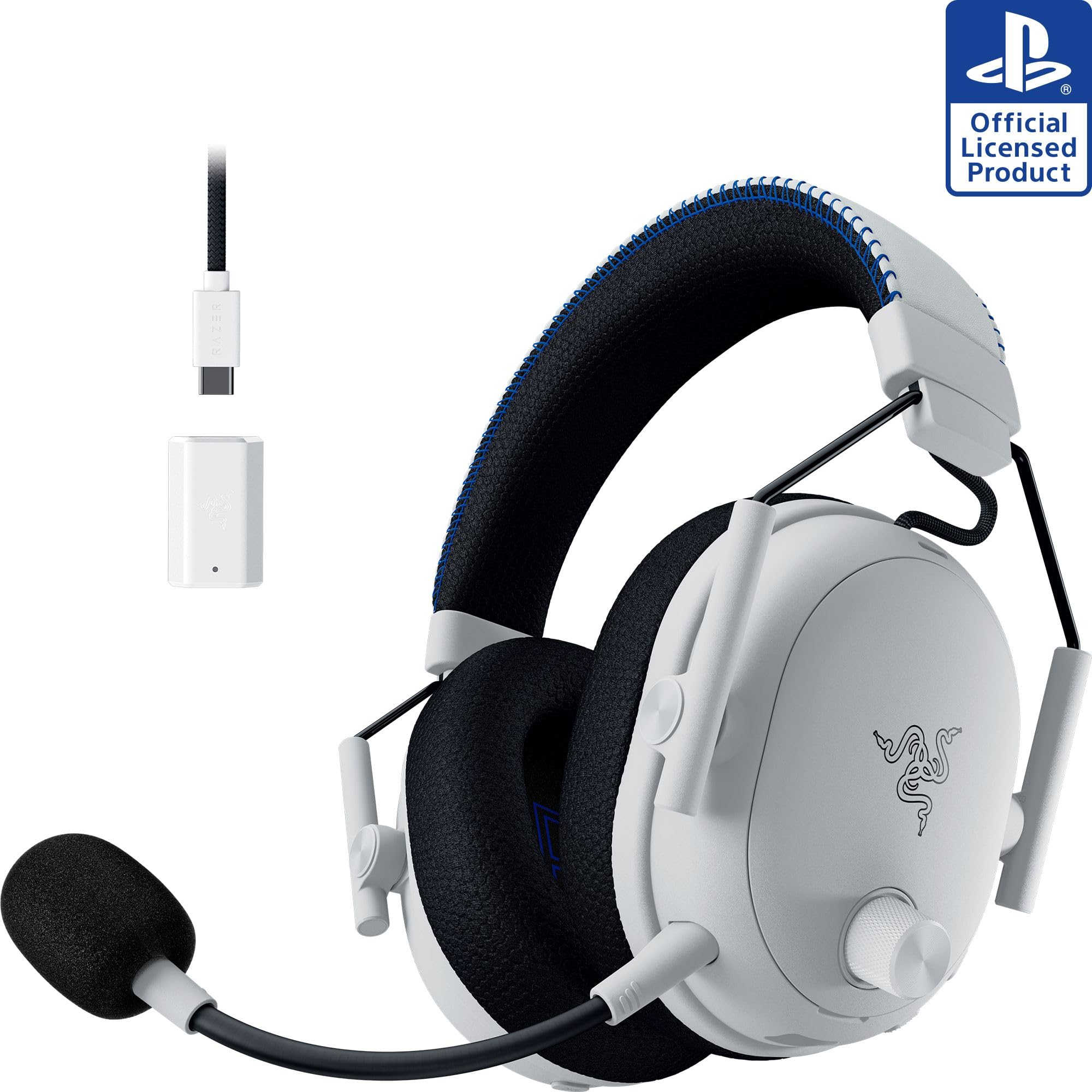 Razer BlackShark V3 Pro Wireless ANC Gaming Headset for PS5 Full Band Mic - 50mm Drivers - 2