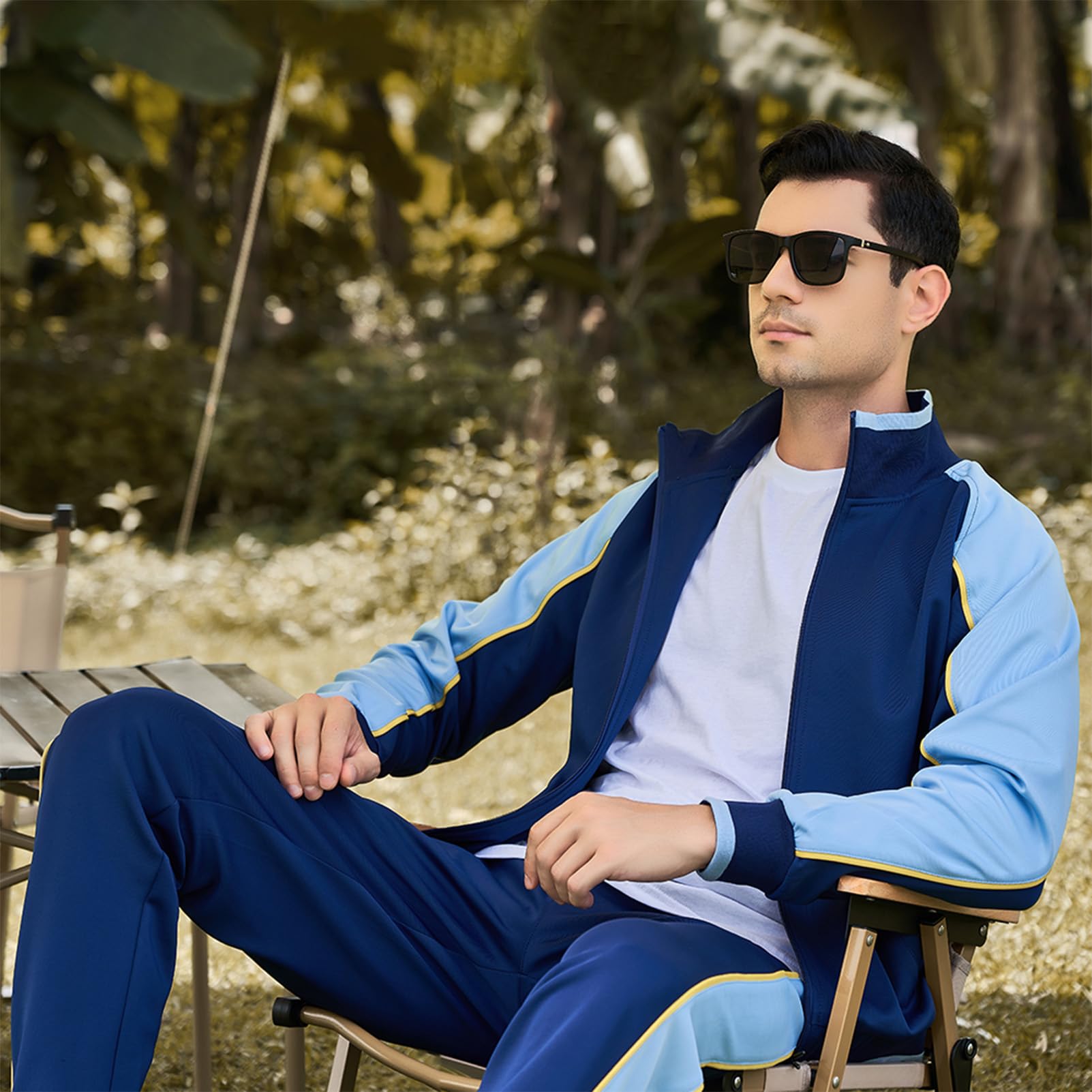 amropi Survêtement Homme Ensemble Veste Sweat et Pantalon Jogging Combinaison de Sport