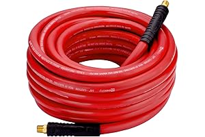 WYNNsky Rubber Air Hose, 50ft Red Heavy Duty