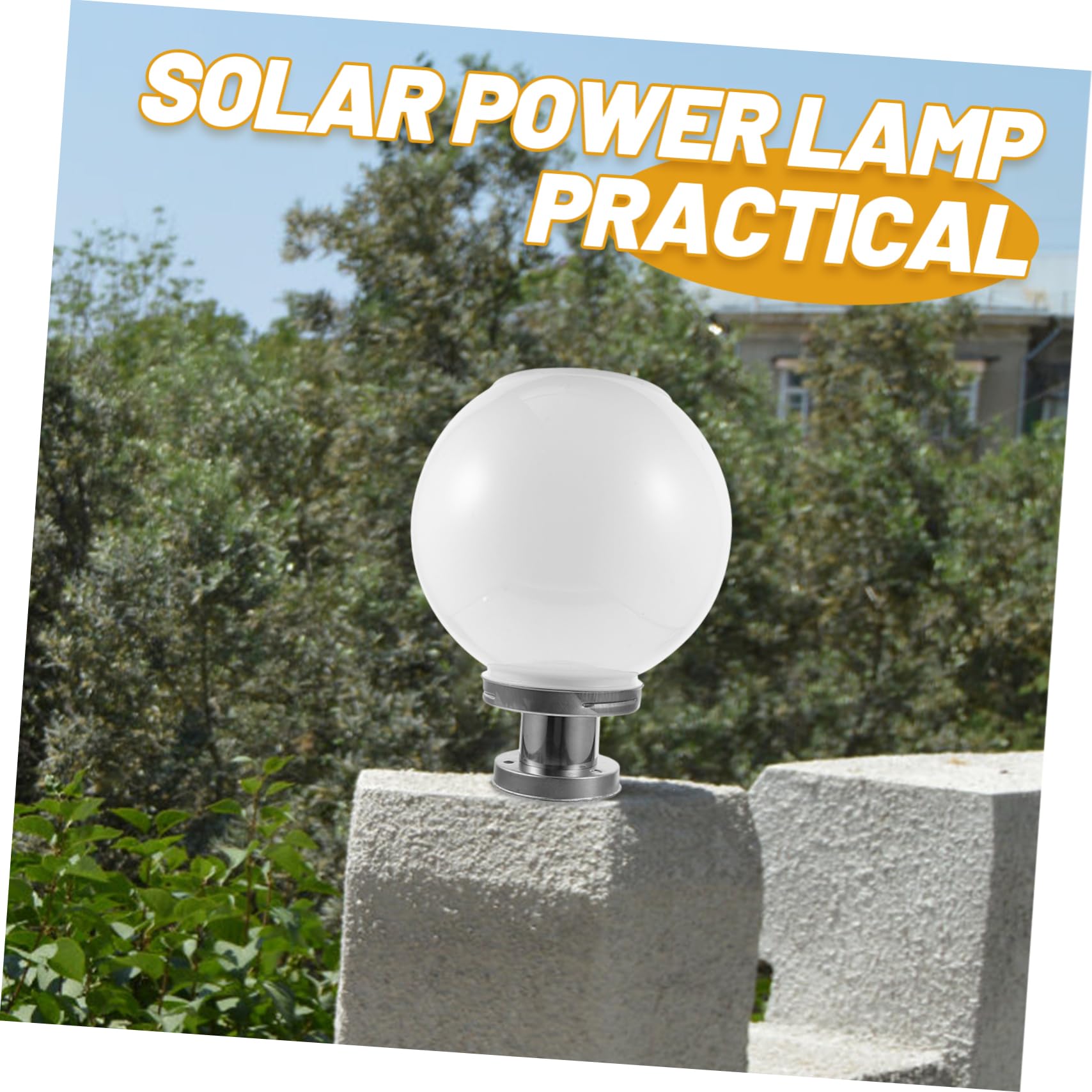 Homoyoyo Lámpara Bola Solar para Exterior Jardín Color Blanco, Resistente al Agua Diseño Esférico y Material Plástico Adecuado para Iluminación Ambiental Exterior