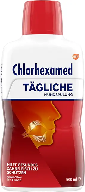 Chlorhexamed Tägliche Mundspülung, 500 ml - Antibakterielle Mundpflege mit Chlorhexidin