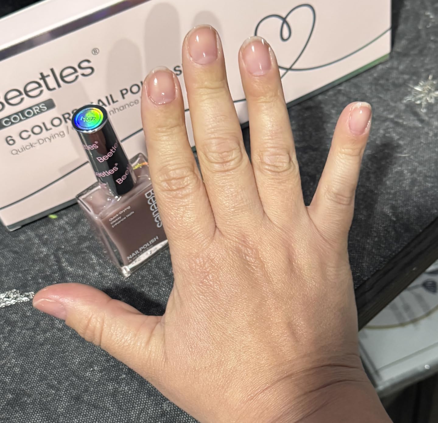 Gelab cosmetics LLC Beetles Pink Nail Polish Set - Love in Echo 6 Colors Quick Dry Spring Nail Polish Set 7.5ml/0.25 Fl Oz, Salon Long Lasting DIY Pastel Nails Art Spring Nails