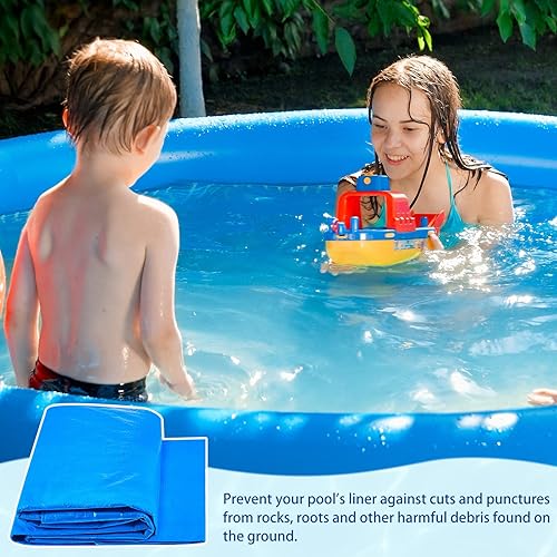 Miniatura 5 de Boao Almohadilla redonda de tela para el suelo de la piscina, almohadilla protectora para piscinas sobre el suelo, almohadilla protectora para el