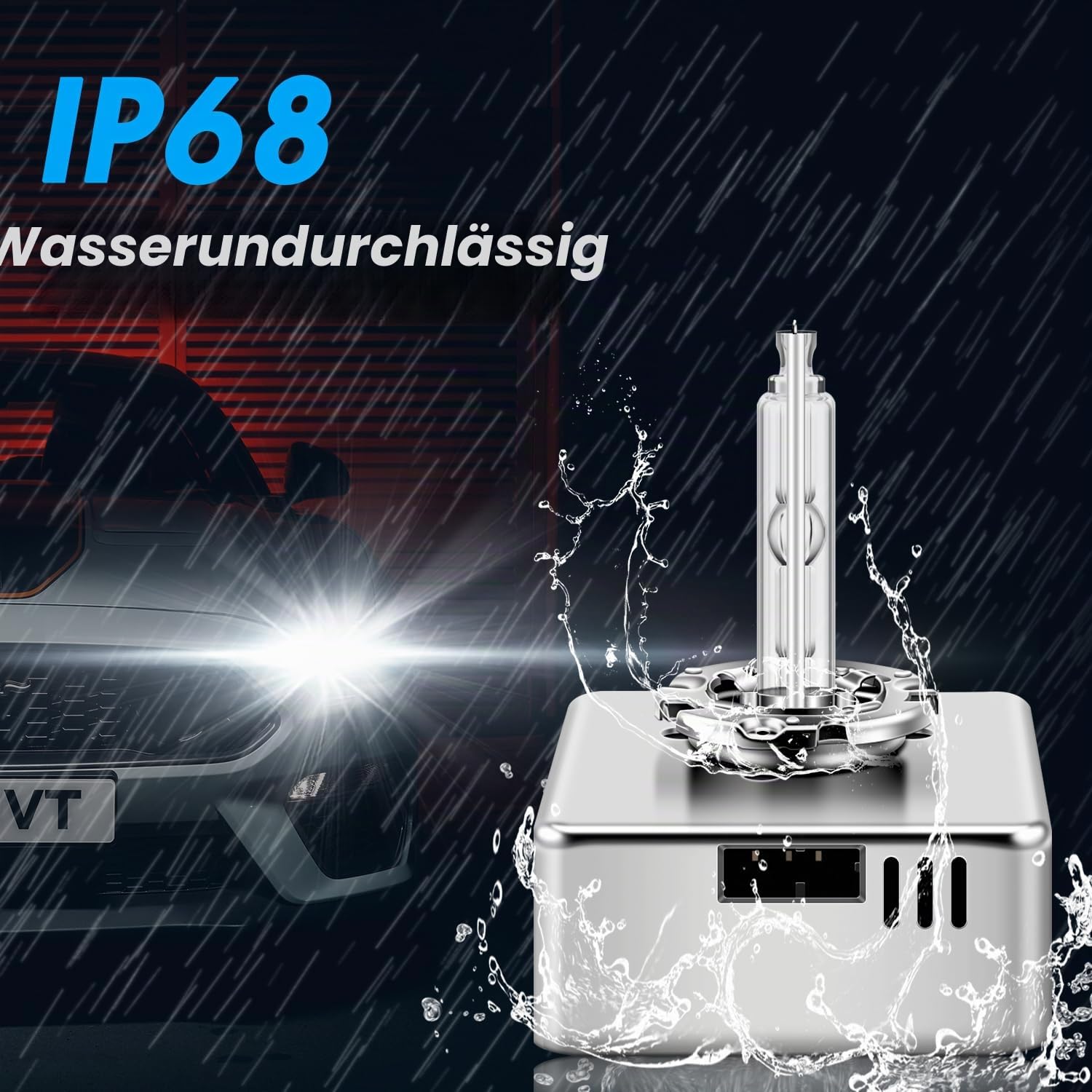 D5S Xenon Brenner 6000K Diamond Weißlicht HID Scheinwerferbirnen 35W Scheinwerferlampe Metallstents Base Auto Scheinwerfer Birne Autolampe, 2 Stücke