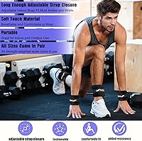 Vista 6 de Ankle Weights A Pair of 1/2/3/4/6/8/10/12/20 LBS Wrist Leg Arm Weights for Women Men with Adjustable Straps, Strength weighted for Physical Therapy