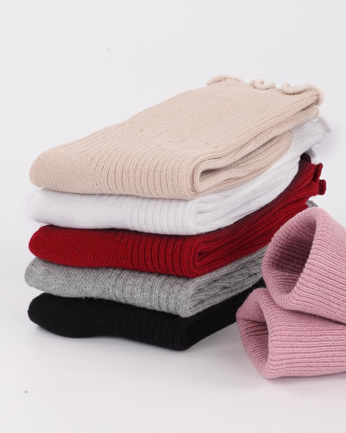 Witwot Ruffle Socks for Girls Kids Toddler Turn Cuff Dress School Uniform Sock - Image 6