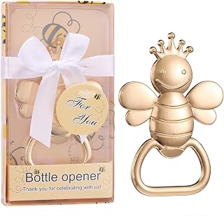 Set of 24 Beer Bottle Openers for Baby Shower Favors/Souvenirs,Bee Theme Party Favors for Baby Shower Birthday Decorations,Bumble Bee Party Favors Bee Party Supplies (24, Gold Bee)
