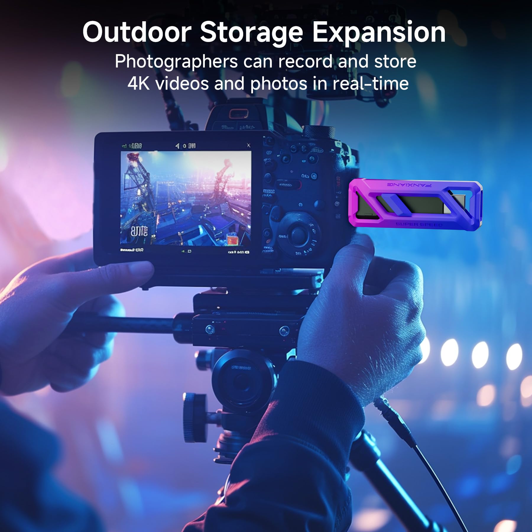 fanxiang SSD Externo Portátil 900GB, USB C 3.2 Gen2 + USB A, hasta 2050MB/s, Compatible con iPhone, Android, PC, Mac