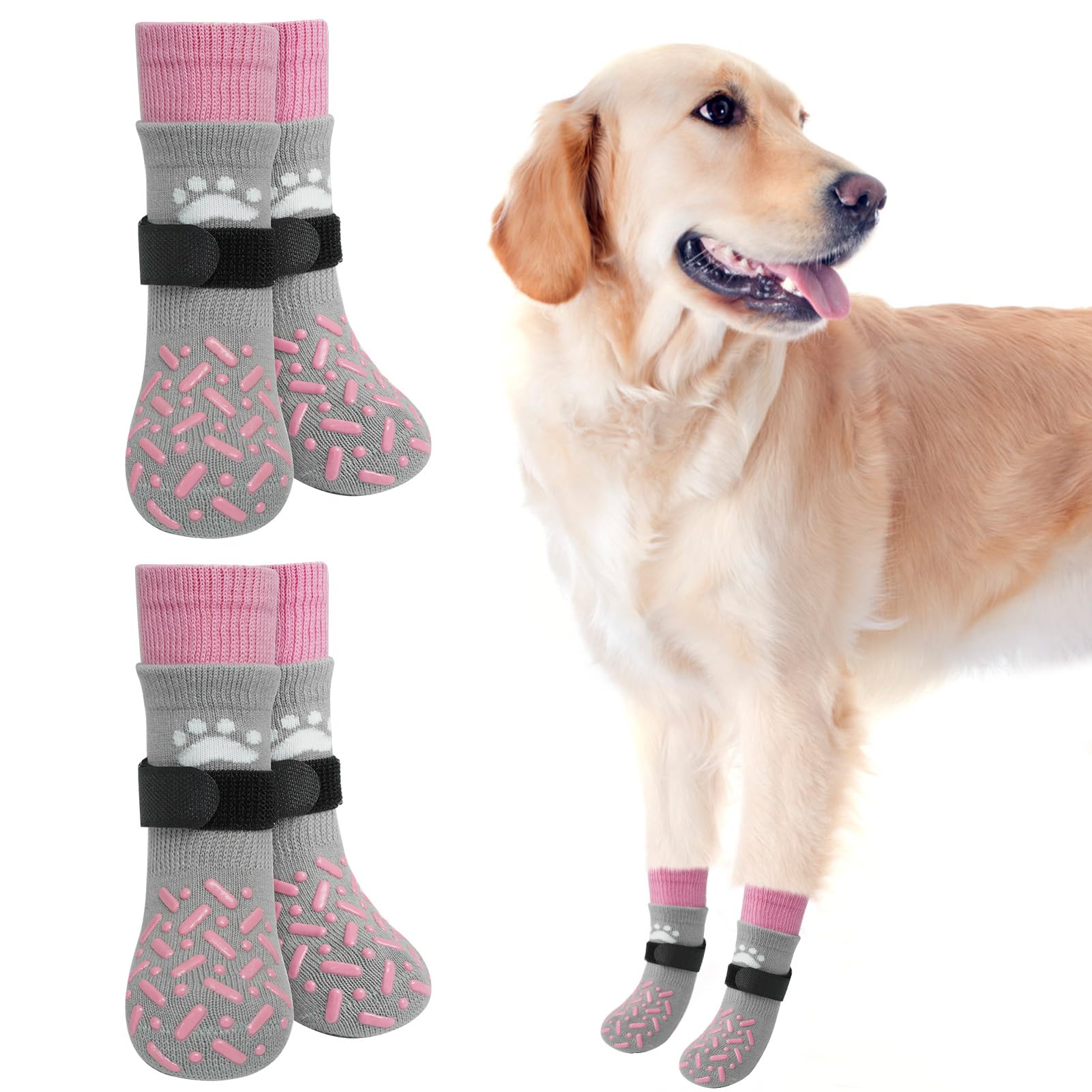 Chaussettes pour chien SCENEREAL protection des pattes anti-léchage et antidérapantes