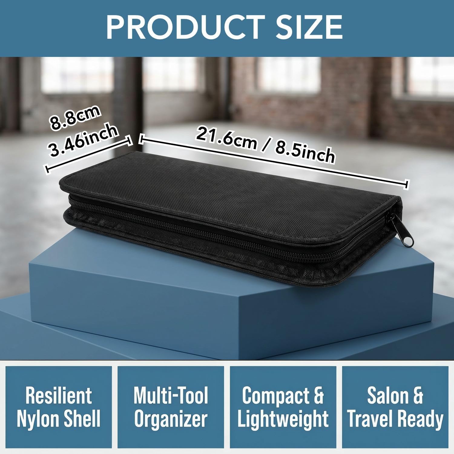Shear Case Hair Professional hair scissors case for hairstylists barber shear holder with slots for folding comb and shears portable travel storage pouch organizer