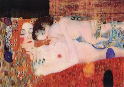 Klimt - Tarjeta de felicitación lenticular 3D para madre e hijo (parte de las tres edades de la mujer)