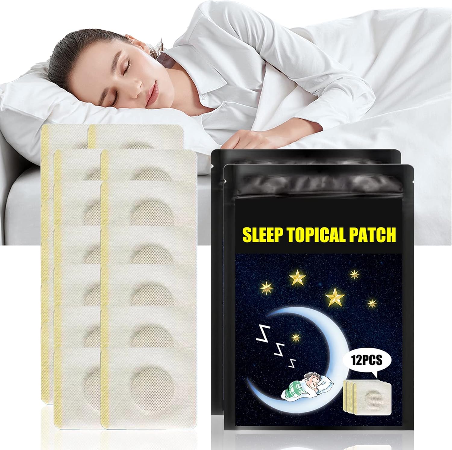 Ganbaro 24 Packs Sleep Patches, All Natural Deep Sleep Patches, Sleep Patches for