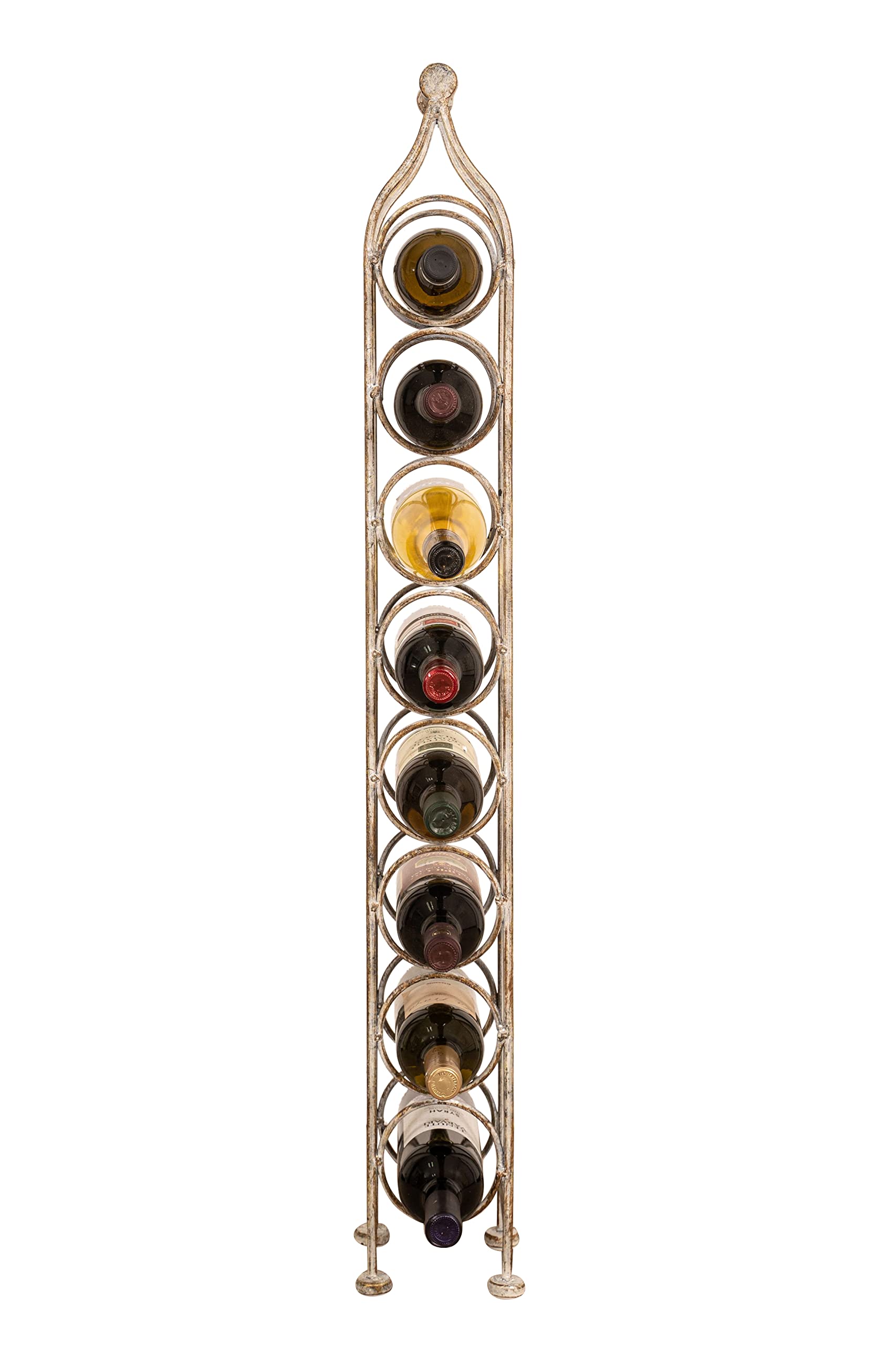 Biscottini Portabottiglie Vino in Ferro 105x15x16 cm - Porta Bottiglie Vino in Metallo - Cantinetta Vino - Portabottiglie da terra - Portabottiglie Cucina Bar - Espositore - Portavini