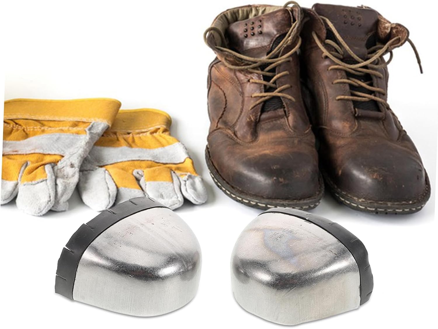 DOITOOL 1Pair Caps for Work Boots Durable Protective Toe Covers for Men Industrial Safety Footwear Shield Against Impact and Hazards