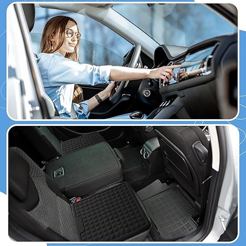 Miniatura 5 de Datanly Paquete de 3 cojines de gel para asiento de gel negro transpirable para silla de oficina sentado suave y refrescante cojín de asiento para