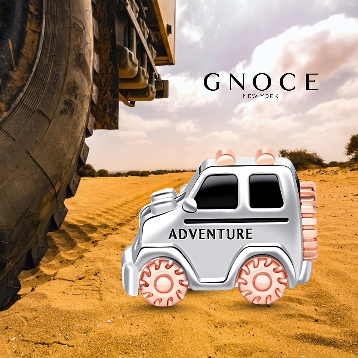 GNOCE SUV Car Charms for Bracelet 925 Sterling Silver Bead ADVENTURE Charms for Women Jewelry Gift - Image 2