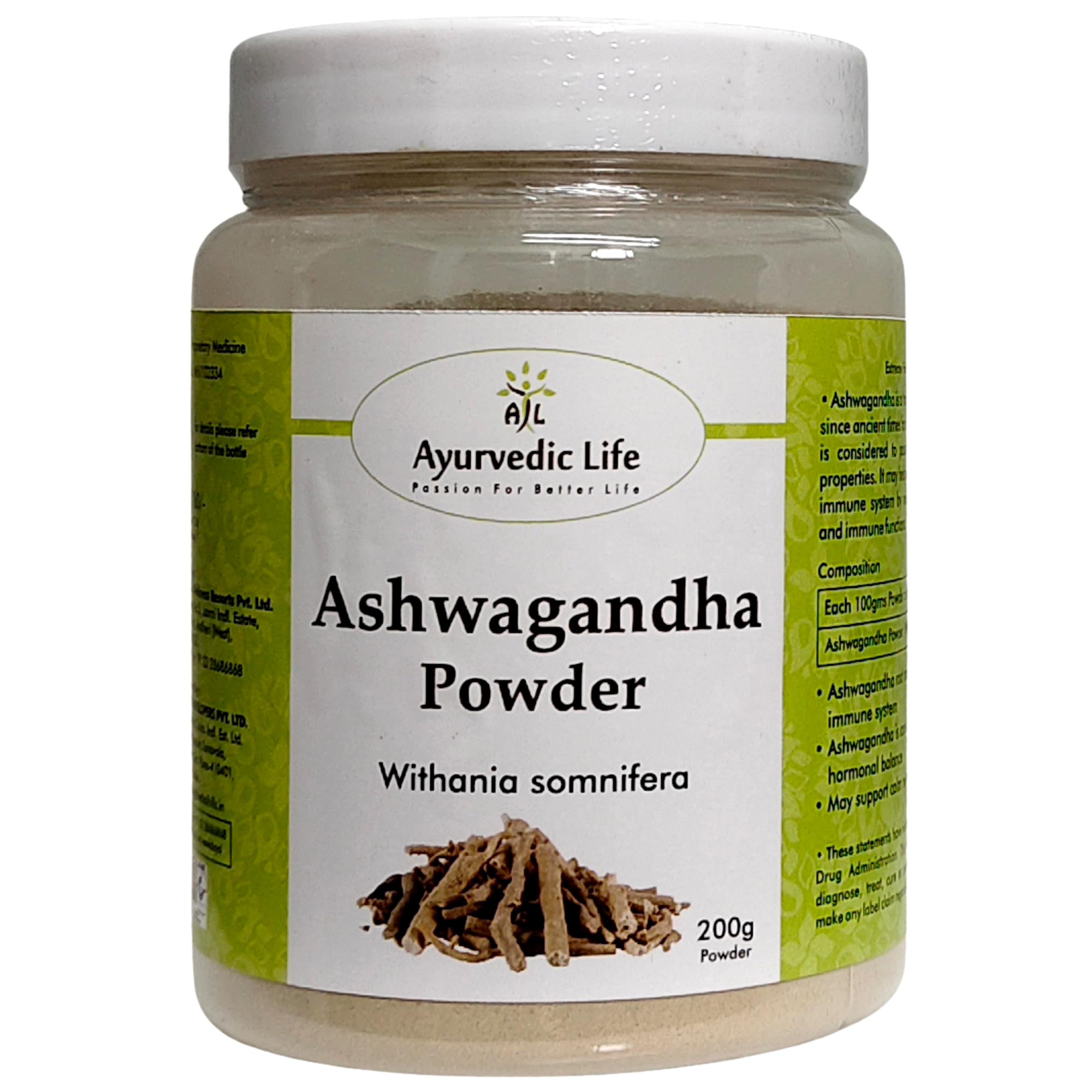 Ayurvedic Life Organic Ashwagandha Powder 200 Gms Pack of 1