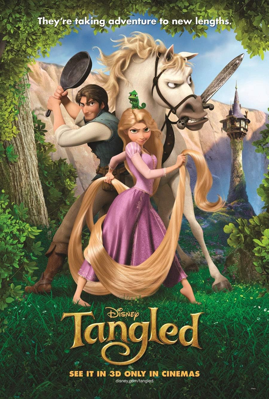 TANGLED MOVIE POSTER 2 Sided ORIGINAL 27x40 MANDY MOORE