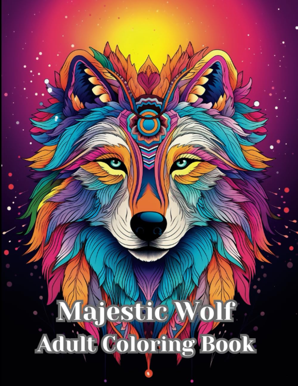Majestic Wolf Adult Coloring Book: Therapeutic Coloring Book featuring Majestic Wolves