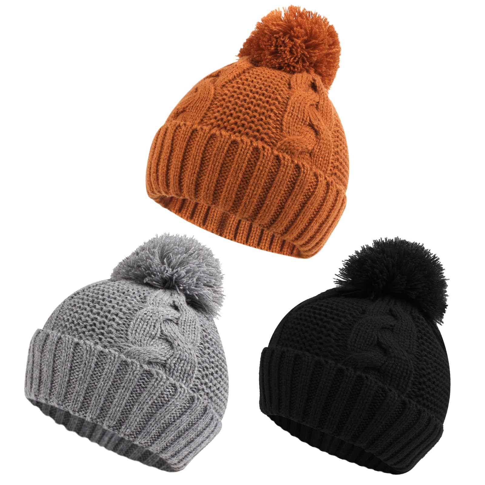 Winter Knit Baby Hat Twist Warm Beanie for Boy Girl Fall Baby Cap