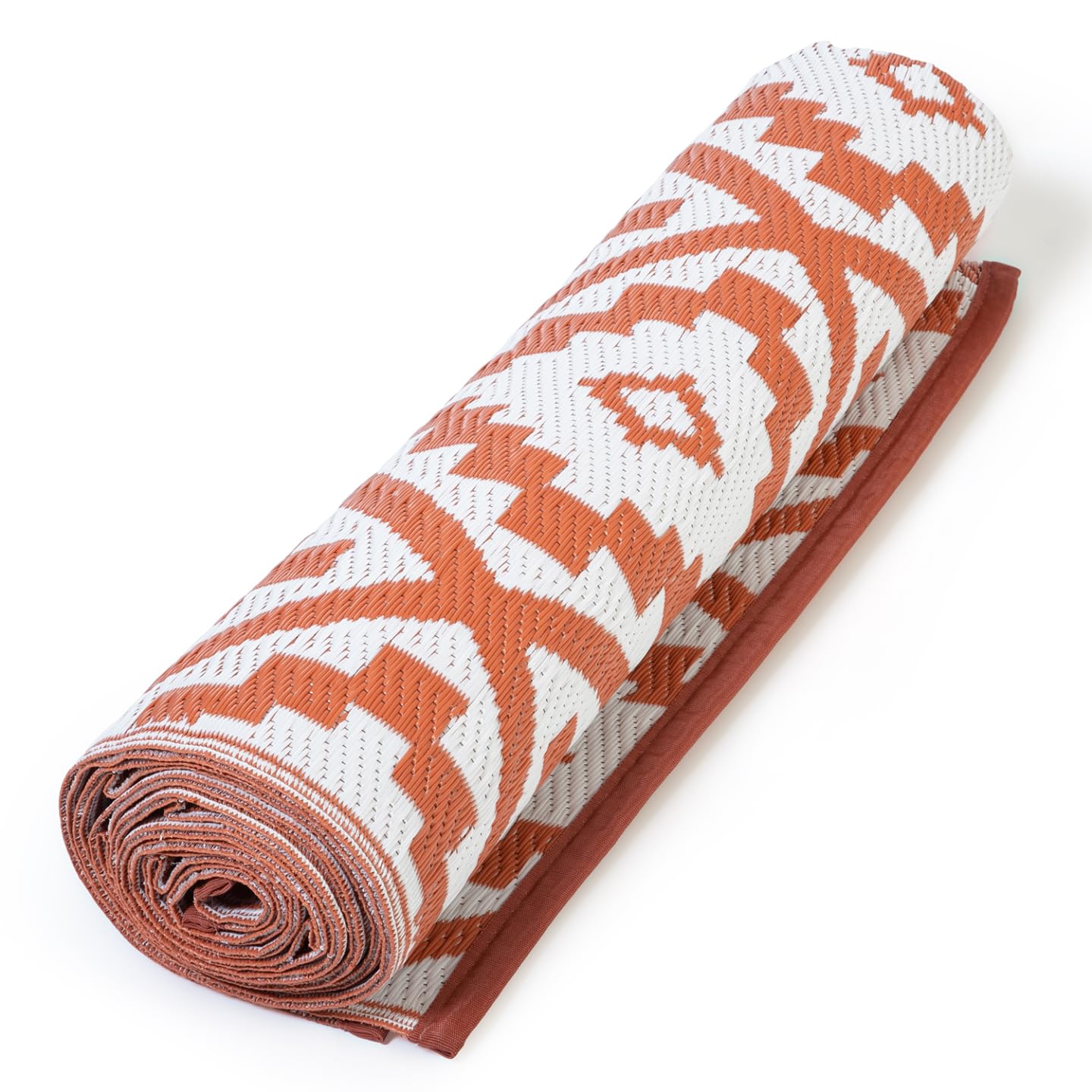 IDMarket - Tapis extérieur Bahamas Terracotta 270 x 370 CM