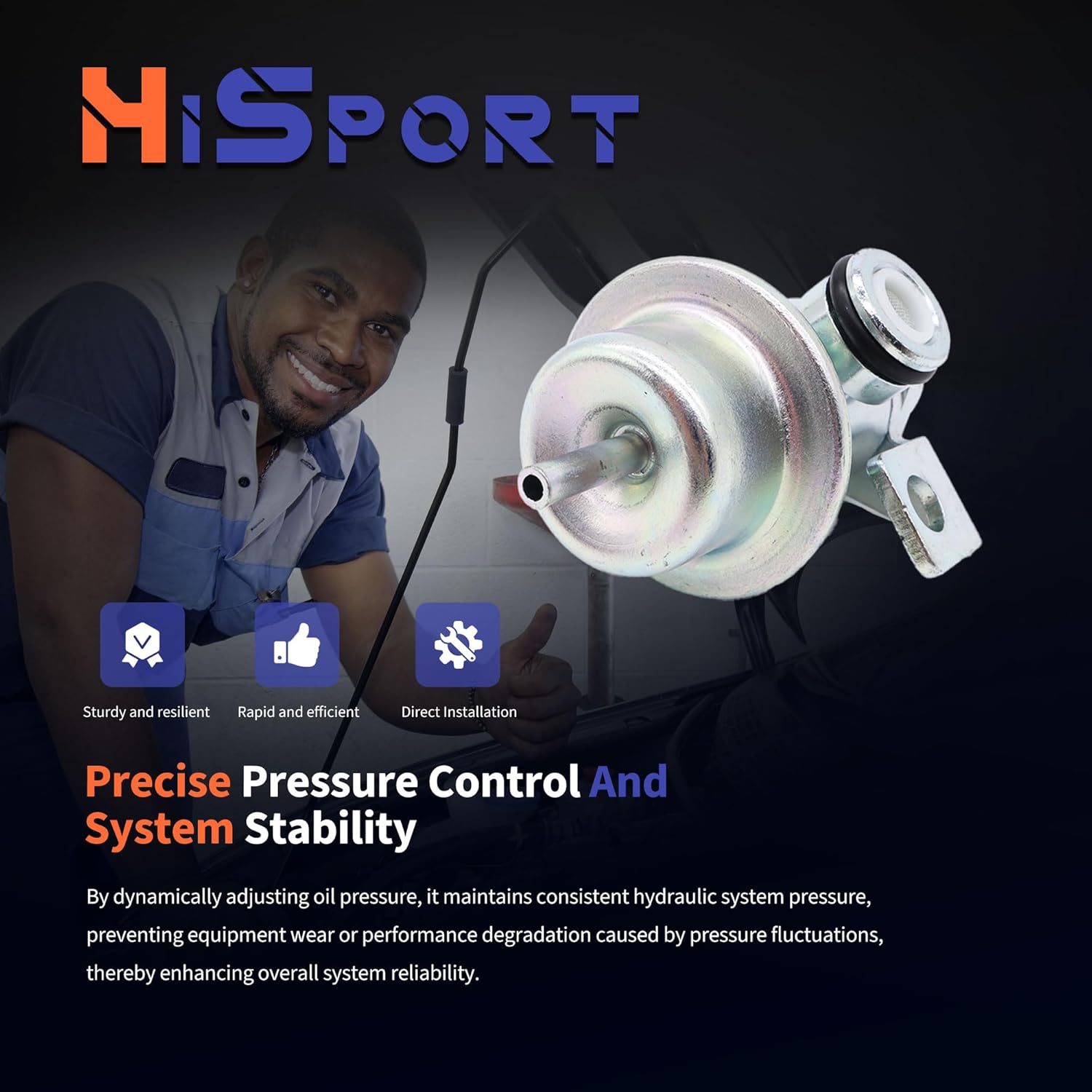 HiSport Fuel Injection Pressure Regulator PR4087 Replacement for Chevy Cavalier for Cadillac for Buick Skylark for Honda for Acura for Pontiac Grand Am for Oldsmobile Achieva for Isuzu, 3.0 Bar