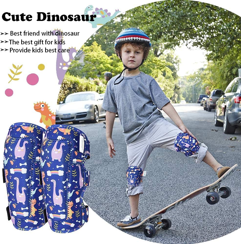Adicop Soft Kids Knee Pad Elbow Pads as Toddler Protective Gear Set for Skateboard Cycling Skate Bike Knee and Elbow Pads for Girls Boys 3-8 Years Old