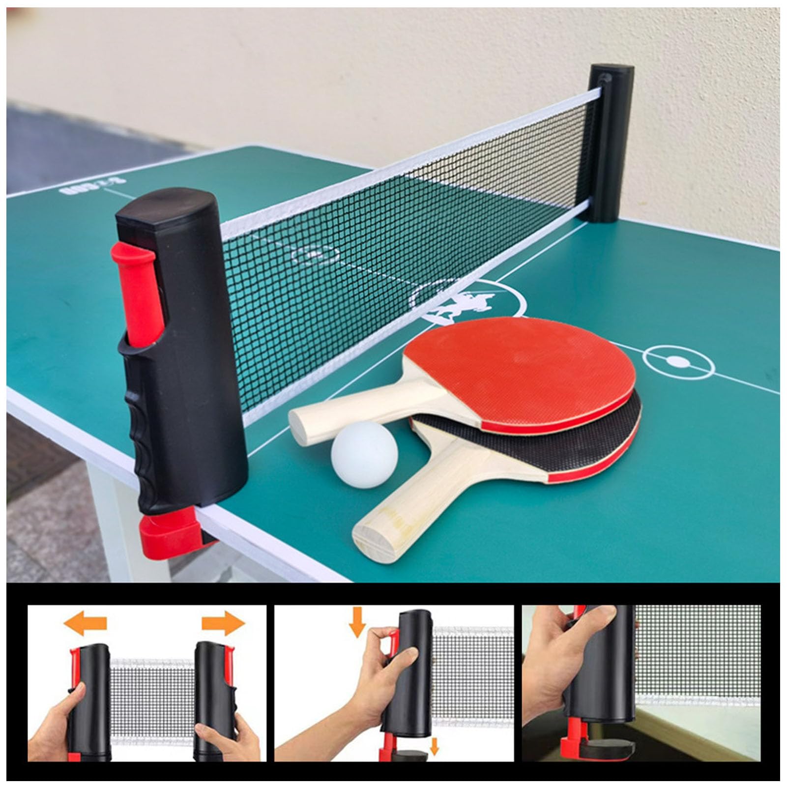 Racchette Ping Pong Con Rete Ping Pong Da Tavolo Retrattile, Interni Ed Esterni