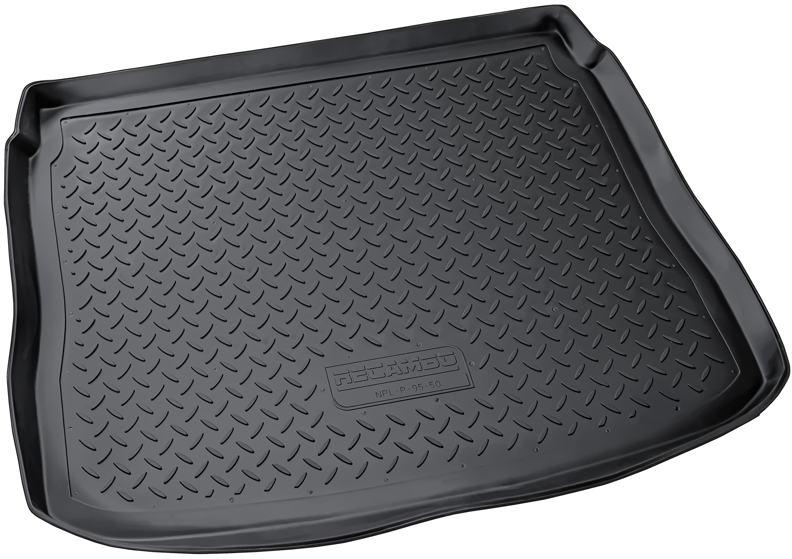 Recambo Alfombrilla de goma para maletero de calidad prémium apta para VW Tiguan 5N, 2007 2016, sin sistema Vario, ajuste perfecto con borde