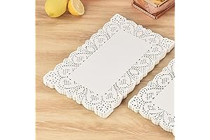 7 Inch x 12 Inch Rectangle Paper Doilies-Durable, Exquisite, Disposable
