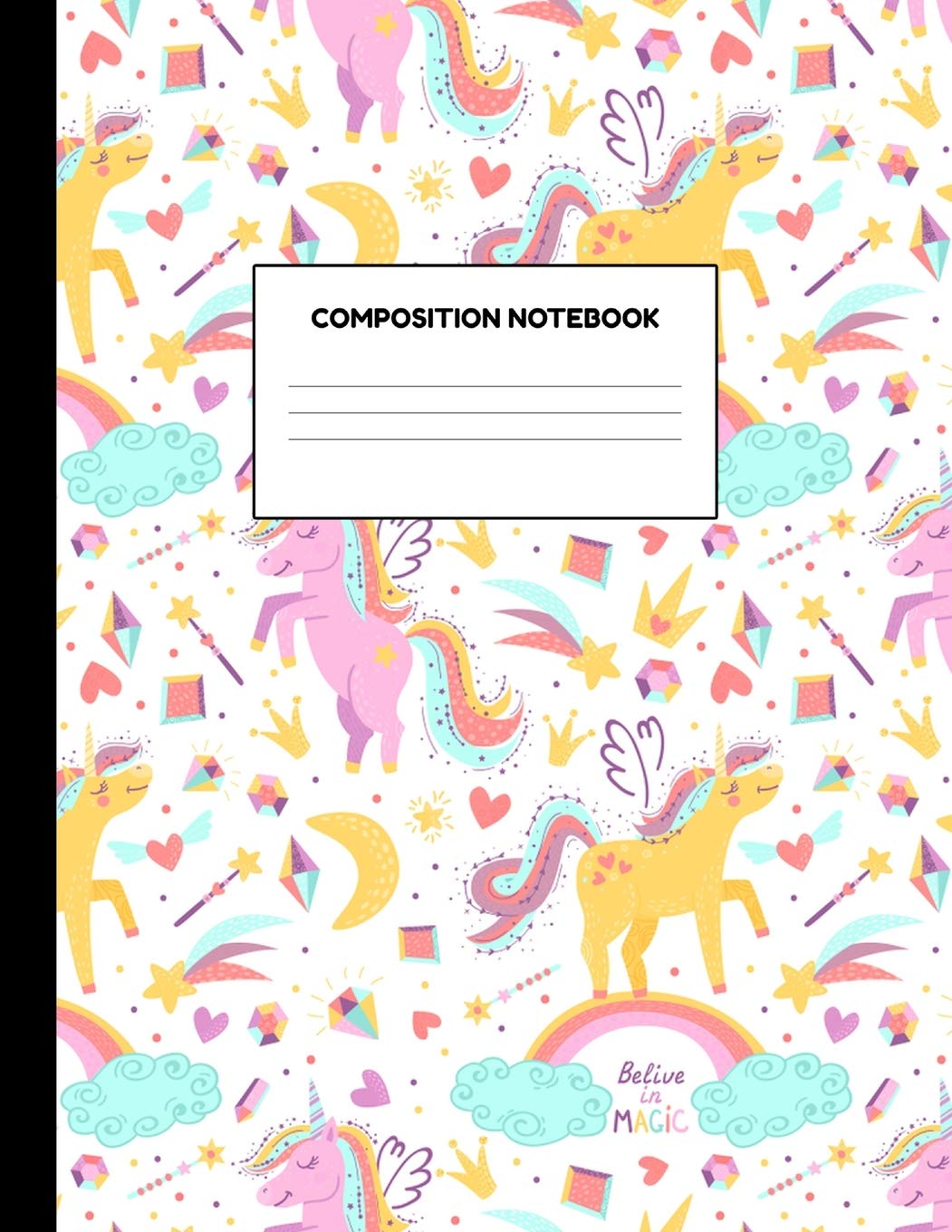 Composition Notebook: Wide Ruled Paper Notebook Journal - Blank Lined Workbook for Teens Kids Students Girls for Home School College for Writing Notes