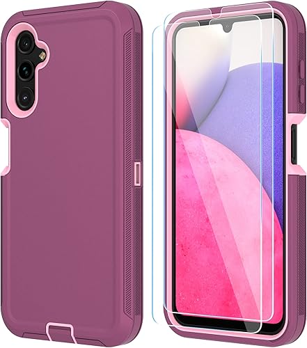ONOLA Funda compatible con Samsung Galaxy A14 5G con protector de pantalla HD (paquete de 2), funda para Galaxy A14 5G, funda para Samsung A14 5G,