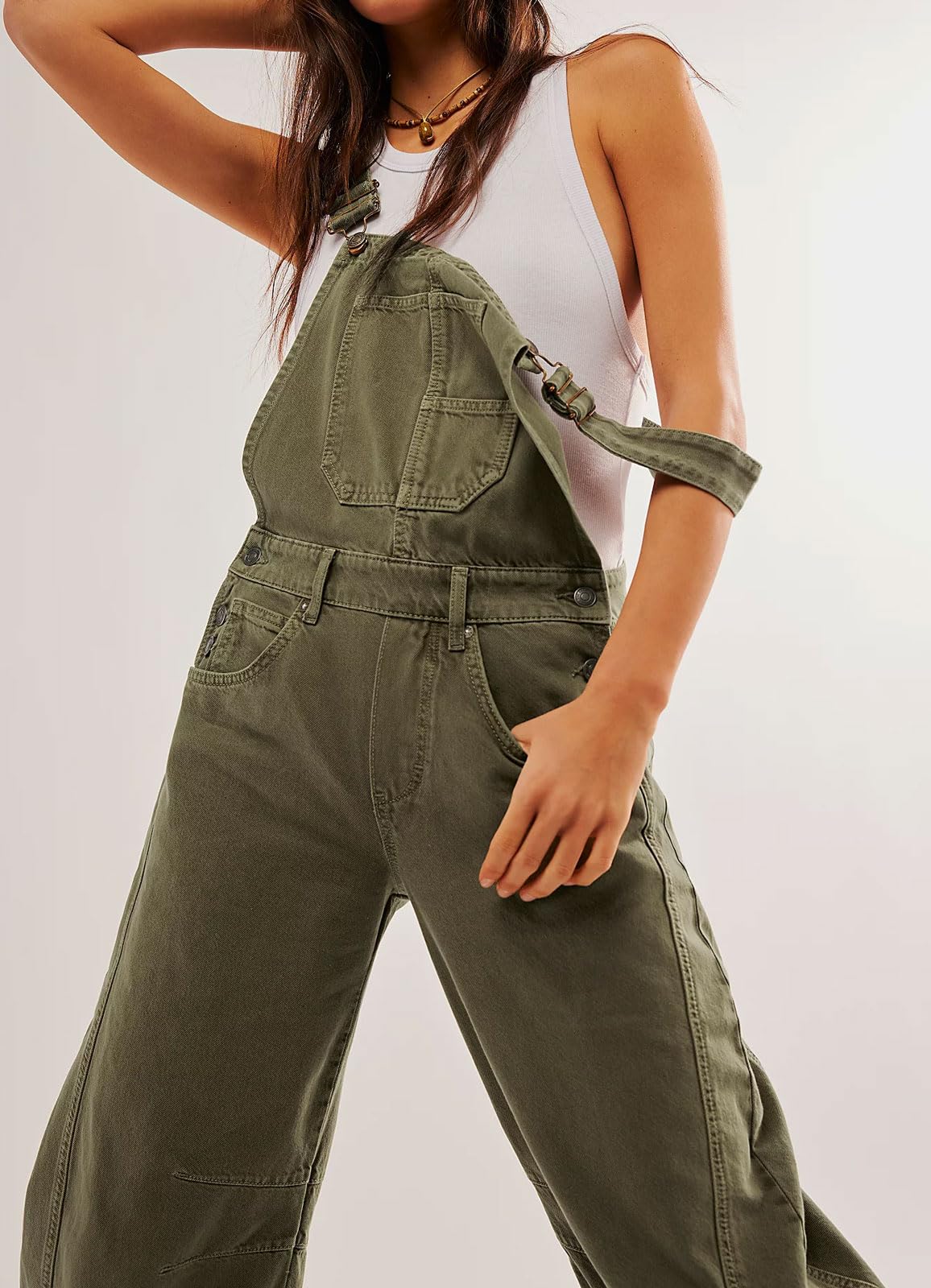 CHARTOU Women Denim Barrel Jeans Overalls Casual Donna (Pacco da 1)