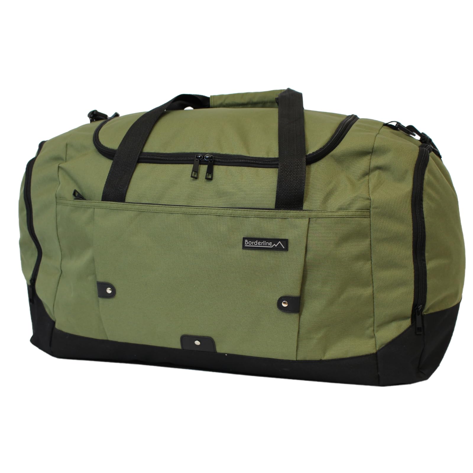 Medium Sports Holdall 40L – 52x31x25cm Gym Bag, Travel Duffle Bag with Shoulder Strap – Lightweight Carry-On Cabin Luggage for Men & Women - Khaki