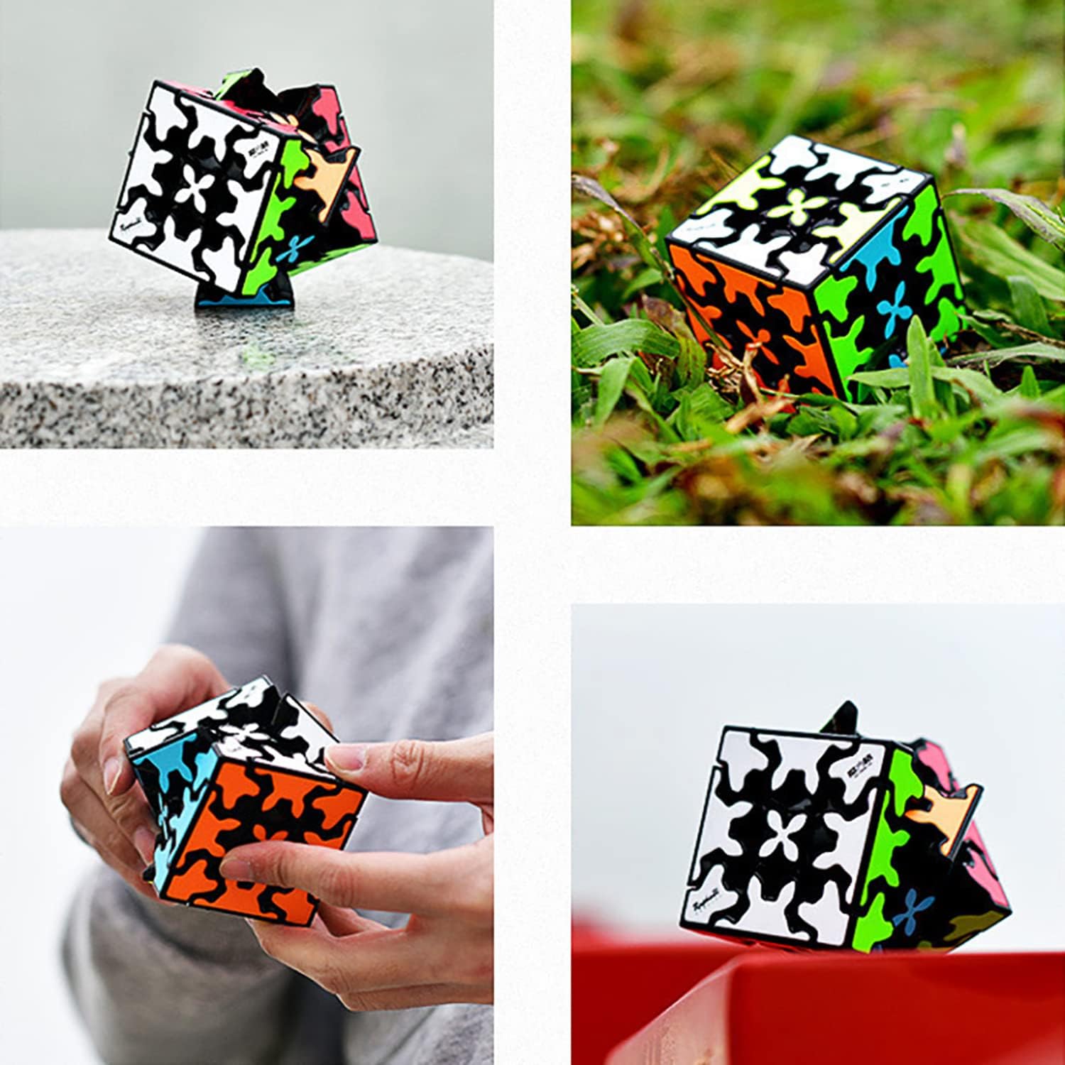 3×3 Gear Cube Three-Dimensional Gear Structure Brain Teaser Puzzle Cube Collection for Kids Suitable for Brain Development Puzzle Games Colorful