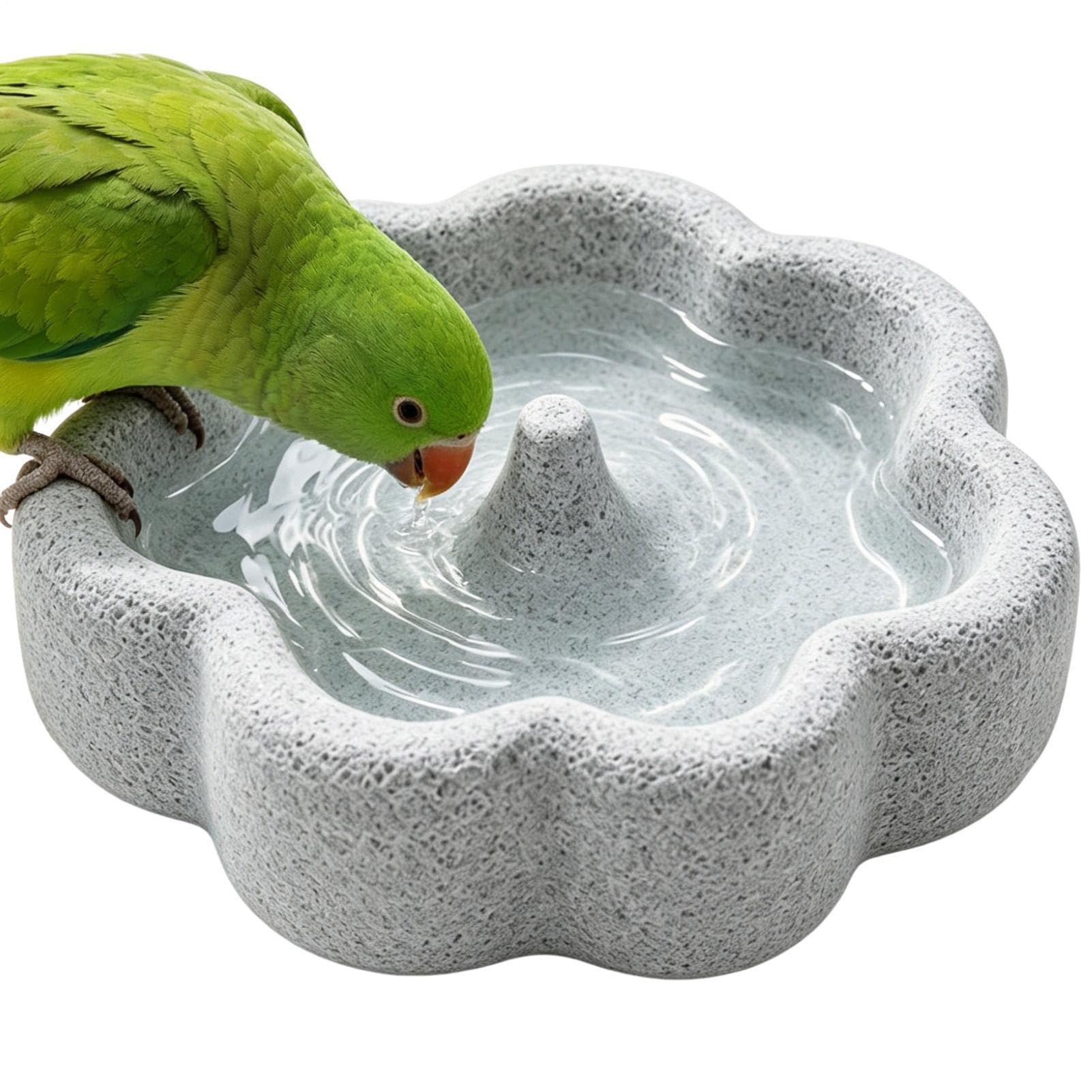 Natural Pumice Bird Food Bowl, Wear Resistant Cage Water Bowls