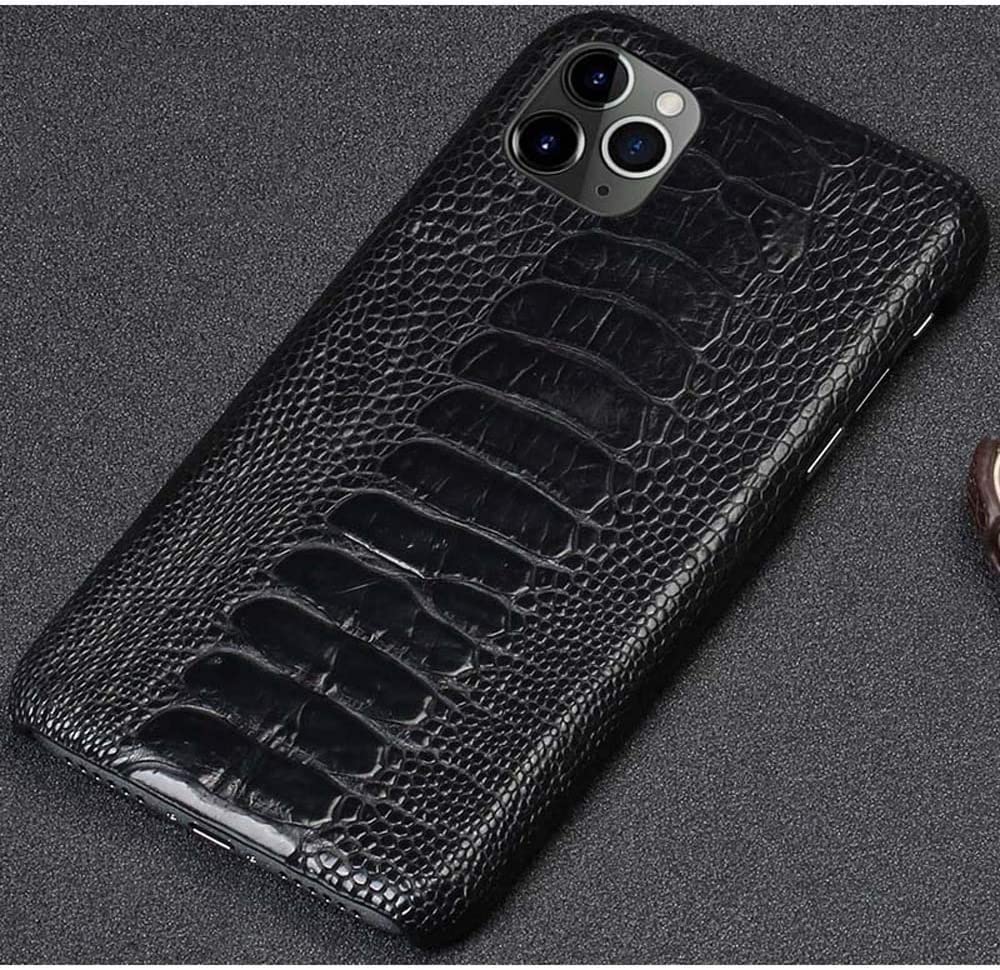 Protection arrière iPhone 11 antichoc en cuir véritable - 8